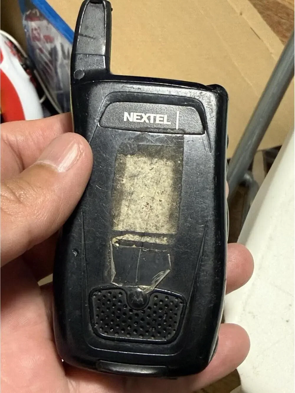 Motorola i series i670 - Black ( Nextel ) Rare Cellular Flip Phone - Untested